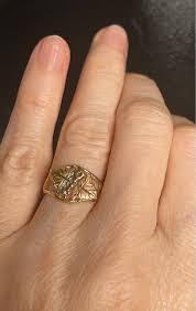 BLACK HILLS MULTI-TONE GOLD GRAPE LEAVES RING SIZE 5 | eBay