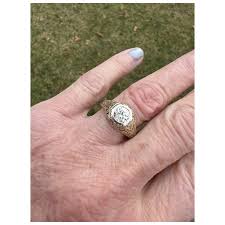 Victorian 14K Yellow Gold Old European Cut Diamond ...