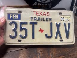 Vintage Texas Trailer License Plate. - Etsy