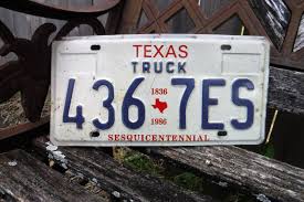 1986 Texas Truck License Plate: Sesquicentennial Man Cave ...