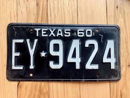 1960 Texas License Plate | eBay