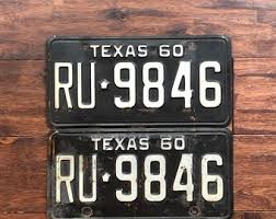 License Plates Texas 1960 Pair, Dmv Clear Texas 1960 Pair ...