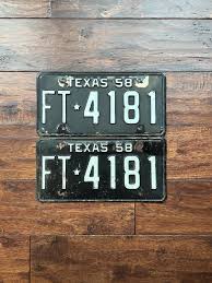 License Plates Texas, Texas License Plates 1958, Texas ...