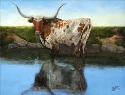Longhorn Accent & Decor Tile Kathy Winkler Steer Art RW ...