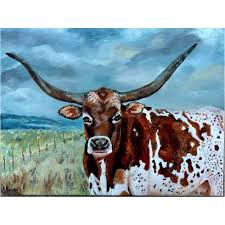 Stormwatcher: The Lone Longhorn — Original Art Framed | Kara ...