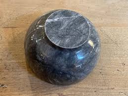Vintage 1960's - 1970's Black With Gray Veining Marble ...