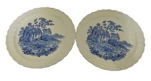 Taylor Smith Taylor TST Blue Castle Two Dinner Plates ...