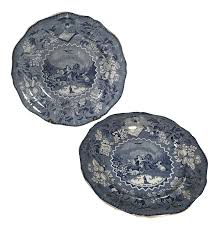 Antique Transferware Staffordshire Millennium Blue and White ...