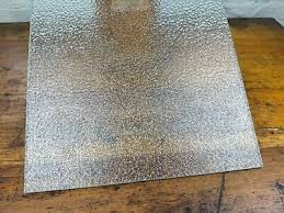 Vintage TEXTURED GLASS Patio Side Table 16" x 12" NO chips or cracks, RePurpose | eBay