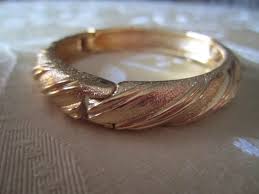 Monet Gold Tone Metal Vintage Bracelet With Safety Chain - Etsy Israel