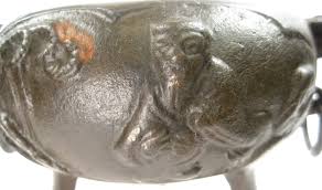 Japanese Bronze Koro Incense Burner W/ Foo Dog & Elephant Ring Handles – Shogun's Gallery