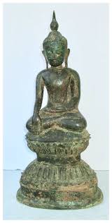 Burmese Buddhist Bronze Shan Seated Buddha 17th century. For ...