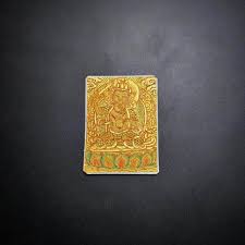 Handpainted Locket Thangka Amulet,Manjusri,Wisdom Buddha ...