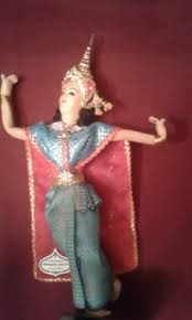 VTG Souvenir Doll Thailand Princess Handmade Headdress Makuta Rhinestone 9" | eBay