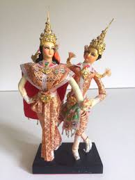 VINTAGE MID CENTURY RARE SIAM TRADITIONAL HANDMADE THAI DANCING COUPLE FIGURINE | eBay