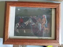 Pablita Velarde Signed Print " The Pueblo, The Navajo & The Plains Chiefs " Sant | eBay