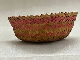 RARE VINTAGE TRIBAL INDIAN RARE HANDMADE BAMBOO WOOD FRUIT / VEGETABLE BASKET | eBay