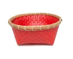 Red Woven Basket - Etsy