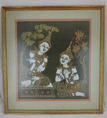 Thai East Wall What Pho Temple Rubbing Art Hanging Vintage ...