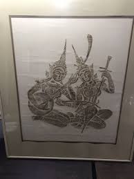 Vintage TEMPLE RUBBING RICE PAPER BROWN 2 THAI MUSICIANS | eBay