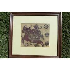 18th Century Framed Kalamkari Textile, Moghul Empire | Chairish