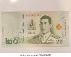 Banknote 20 Thai Baht On Thailand Stock Photo 2294388093 ...