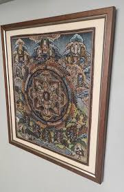 THANGKA Tantric Mandala Painted on Canvas Middle Xxth Sold ...