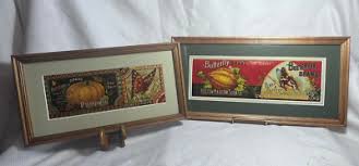 Butterfly Brand Pumpkin & Squash N.Y. Antique Framed And Matted Original Labels | eBay