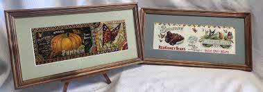 Original Framed And Matted Butterfly Brand Kidney Beans & Pumpkin Can Labels | eBay