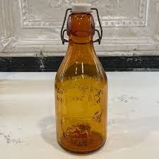 Vintage Thatchers Dairy Milk Bottles Amber Quart 1965 with ...