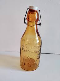 Vintage Amber Gold Glass Thatcher's Milk Bottle Crawford ...