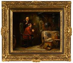 Lot - German School: Figures in an Interior