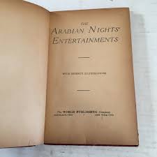 Antique ARABIAN NIGHTS Book ENTERTAINMENTS Red ENGRAVINGS ...