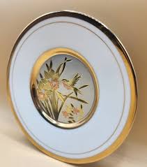 The Art of Chokin, 24k Gold Edged, 6" plate, Flowers ...
