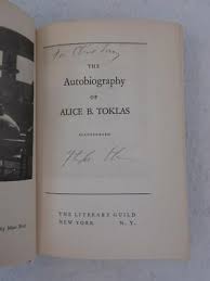 SIGNED Gertrude Stein THE AUTOBIOGRAPHY OF ALICE B. TOKLAS ...
