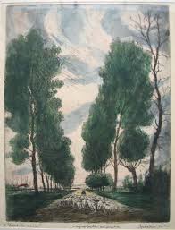 Two etchings by Bela Sziklay (Hungarian 1911- ) "Le Ruisseau ...