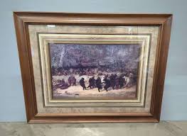 William Holbrook Beard (American, 1823-1900) "The Bear Dance" Print, Framed Matted Under Glass, 37" x 47" - Mayo Auction & Realty