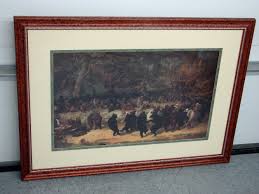 Large The Bear Dance by William Holbrook Mottled Matted Framed Picture – Moose-R-Us.Com Antiques Collectibles Log Cabin Decor