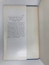Treatise On Values by Samuel L Hart First 1st Edition VG HC ...