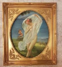 Painting Beautiful Characters Frame F/ Gold Sizes EST68X78Olio On Canvas 19 | eBay