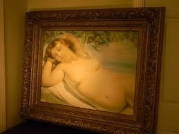 ORIGINAL Painting Emile Delobre Nude Oil on Canvas in Antique Frame Original COA | eBay