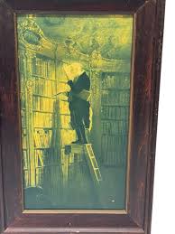 The Bookworm” Carl Spitzweg VTG Edward Gross Co. Framed ...