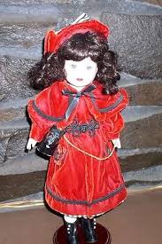 CERAMIC DOLL LITTLE RED RIDING HOOD RARE THE BRASS KEY INC W ...