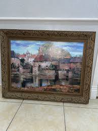 Vintage Bombay Company Wall Oleo Painting / Wood 35”x27”inch for Sale in Hialeah, FL - OfferUp
