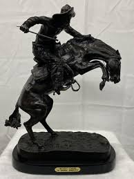 Frederic Remington "Wooly Chaps" Bronze Sculpture, 10"H x ...