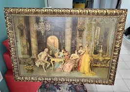 Vintage Art After The Famous Painting Chess Game By Italian ...