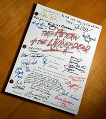 Return of the Living Dead Trilogy Scripts Signed- Autograph ...