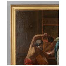 18th Century French Trumeau Mirror with Greek Myth Painting. For Sale at Ruby Lane