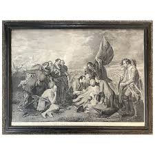 18th c “The Death of General Wolfe,” after Benjamin West ...