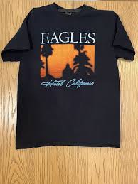 Eagles T-shirt Size Medium Black Double Sided 2020 Tour Hotel California | eBay